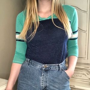 💐Baseball Raglan Style 3/4 Sleeve Shirt